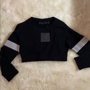 NORMA KAMALI CROPPED SWEATSHIRT